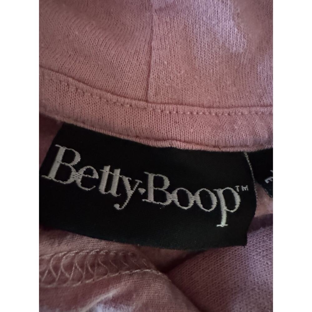 Betty Boop Hoodie Sweatshirt Women’s XL Pink Angel Wings Double Sided - Picture 5 of 8